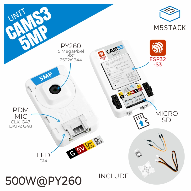 Unité officielle M5Stack Camér - M5Stack Core2 avis et prix